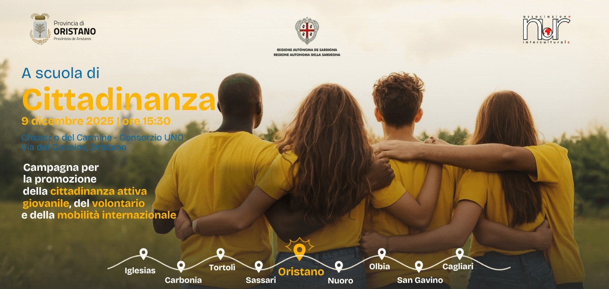 A Scuola di Cittadinanza: il 9 dicembre al Chiostro del Carmine incontro su possibilità di accesso ai programmi europei di mobilità