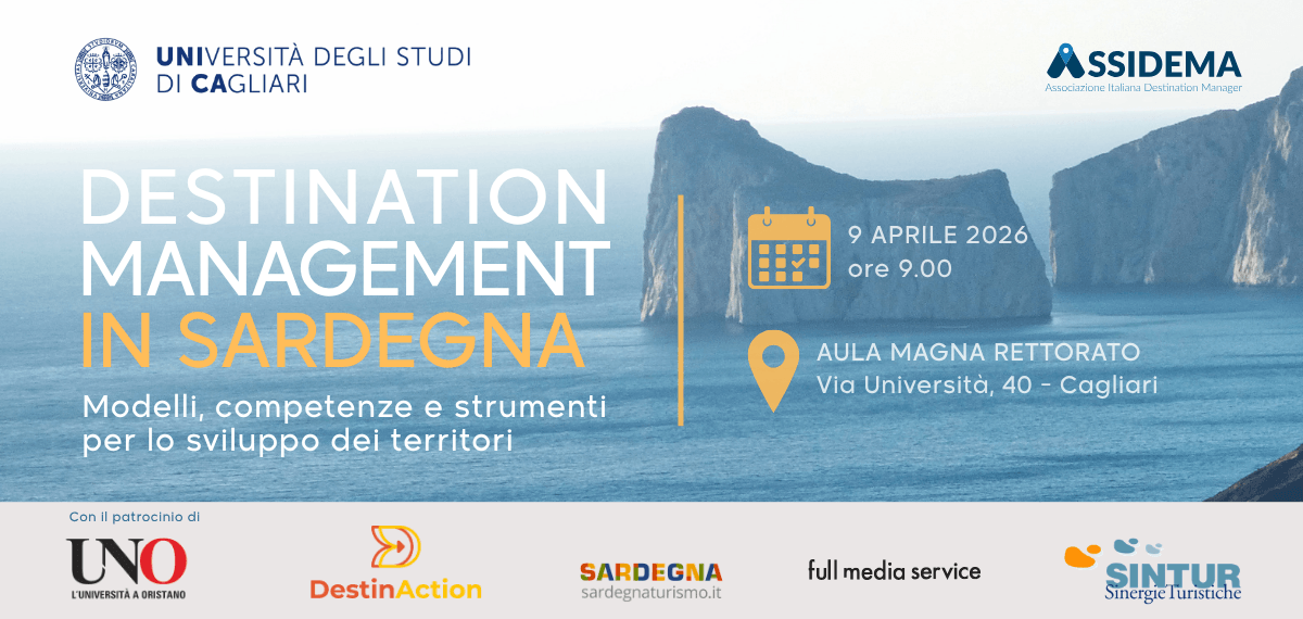 Convegno sul Destination Management in Sardegna il 9 aprile 2026 a Cagliari