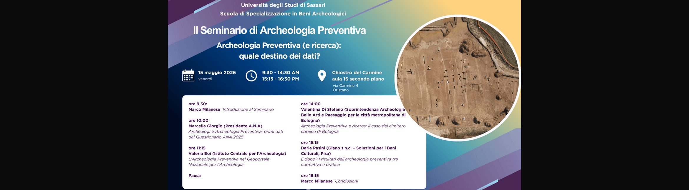 Nesiotikà: seminari di Metodologie della ricerca archeologica a cura del Prof. Milanese