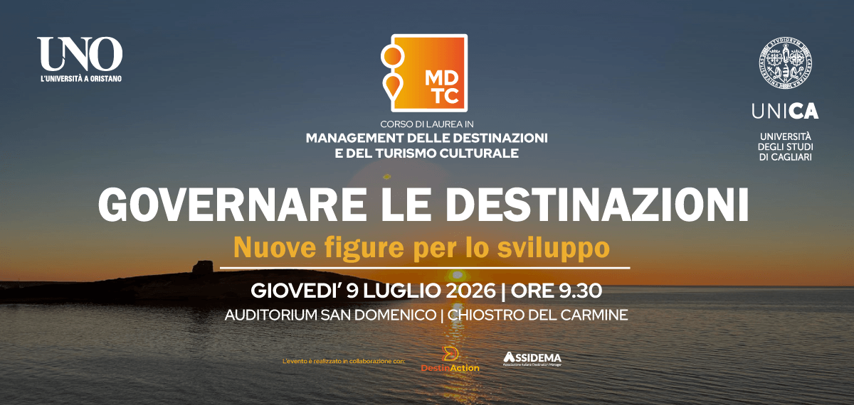 Destinazioni turistiche e nuove professionalità per il settore: il 9 luglio a Oristano un convegno dedicato al Destination Manager